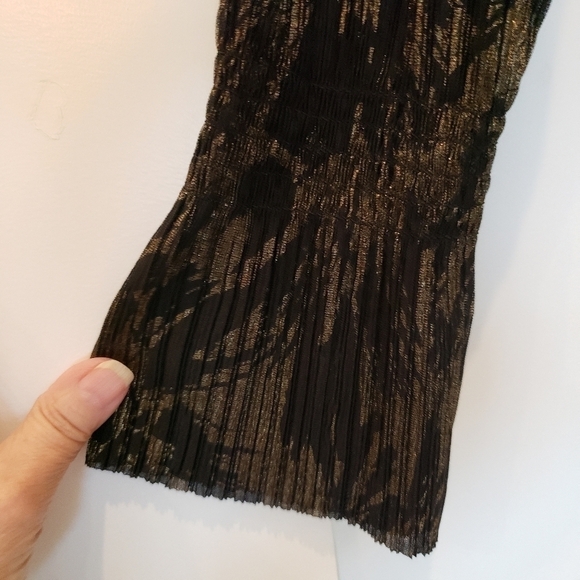 NORDSTROM Hinge Black Gold Metallic Whimsigoth Witchy Boho Bling Medium EUC - Picture 4 of 12